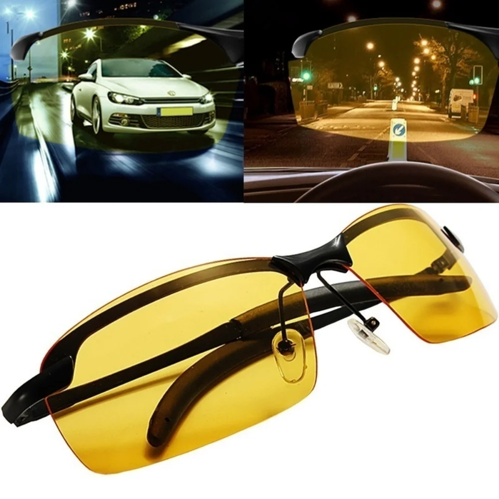 Driver Goggles Yellow Glasses Men Night Vision Glasses PC Frame Sunglasses Outdoor Sport Sun Vision