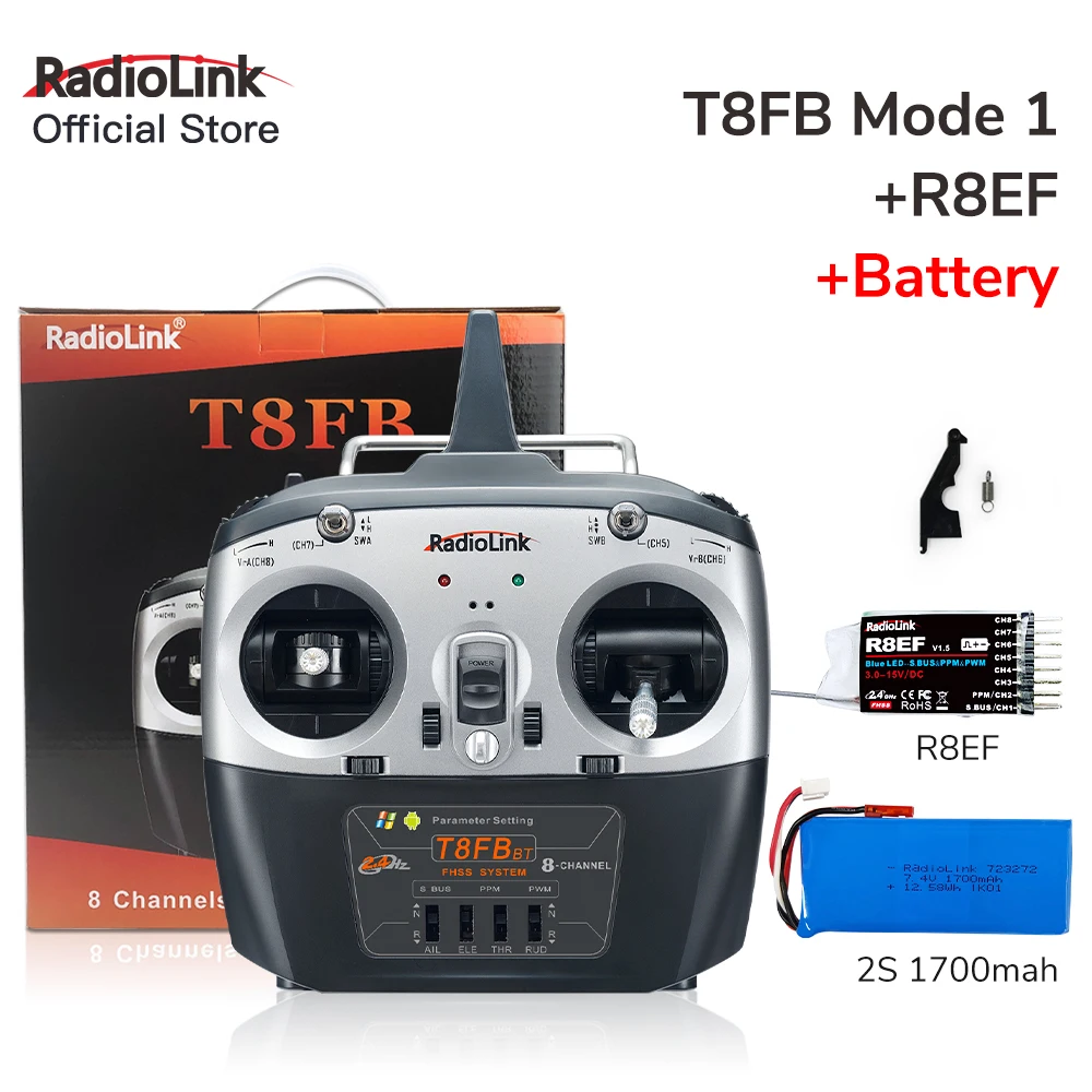 RadioLink T8FB 8チャンネルラジコン ラジコンドローン用8fbおよび8チャンネルbtラジオコントローラー