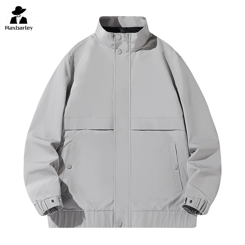 2024 New Autumn Jacket Men's high quality Classic Thin Solid Color Pocket Coat Business Casual Windbreaker Men's Brand Clothing