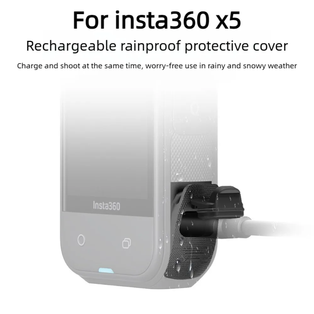 USB Charging Port Side Battery Cover Action Camera Outdoor Charging Port Waterproof Cover For Insta360 X5 Insta360 X5 ONE