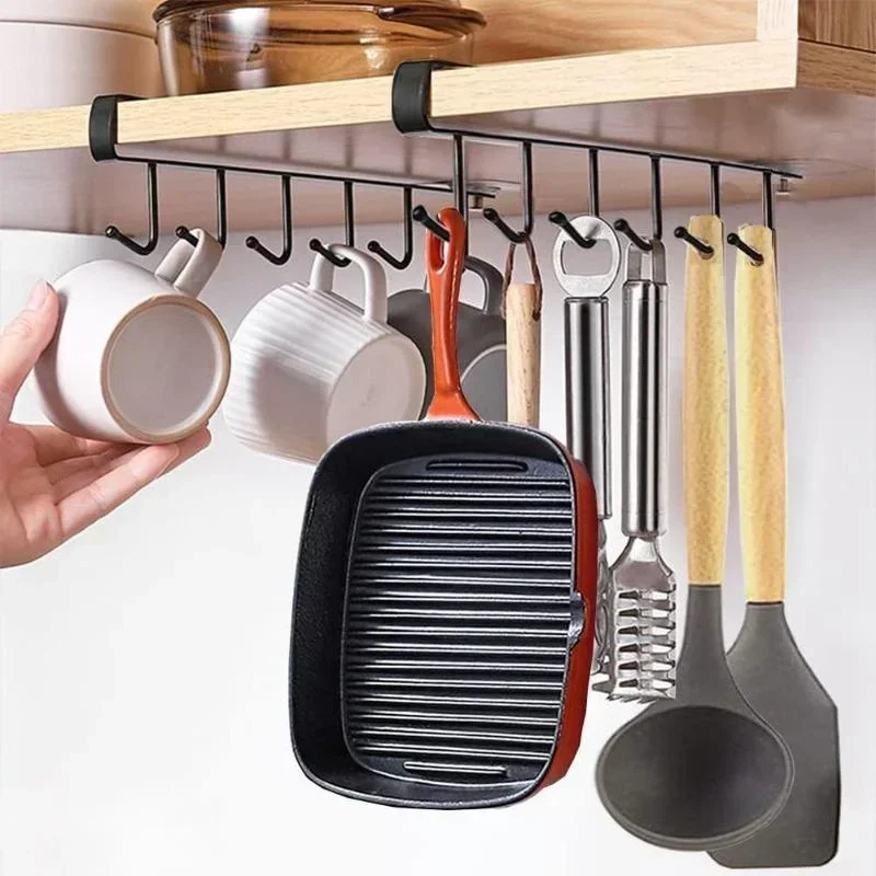 Mug Holder,Coffee Cup Holder,Kitchen Utensil Storage Hook,Cabinet Storage Hook,Wall Mounted Home Storage Hooks for Kitchen Tray 4