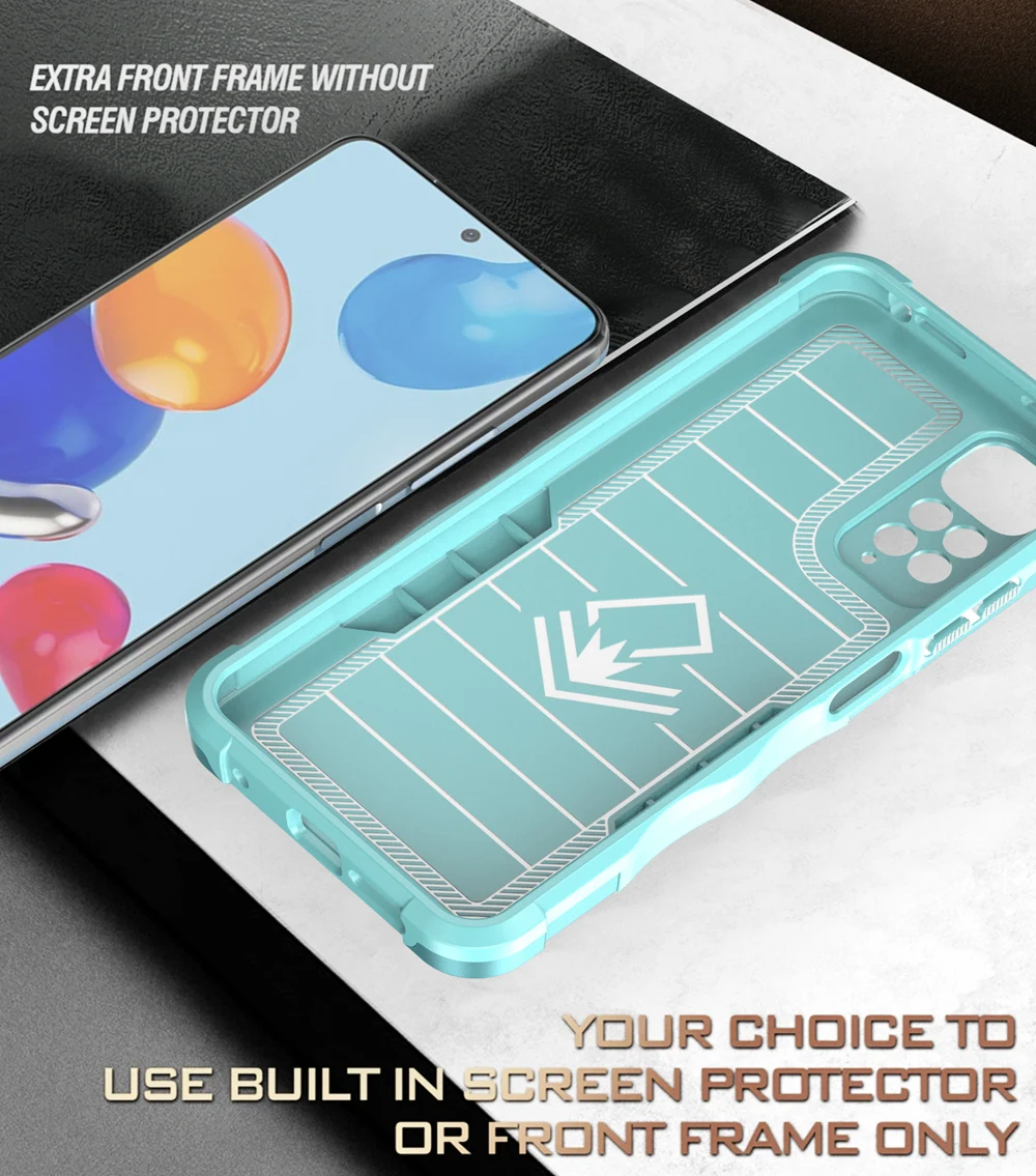 KEYSION Shockproof Armor Case for Redmi Note 11 11S Global Version Ring Stand Phone Back Cover for Xiaomi Redmi Note 11 _voghion.com