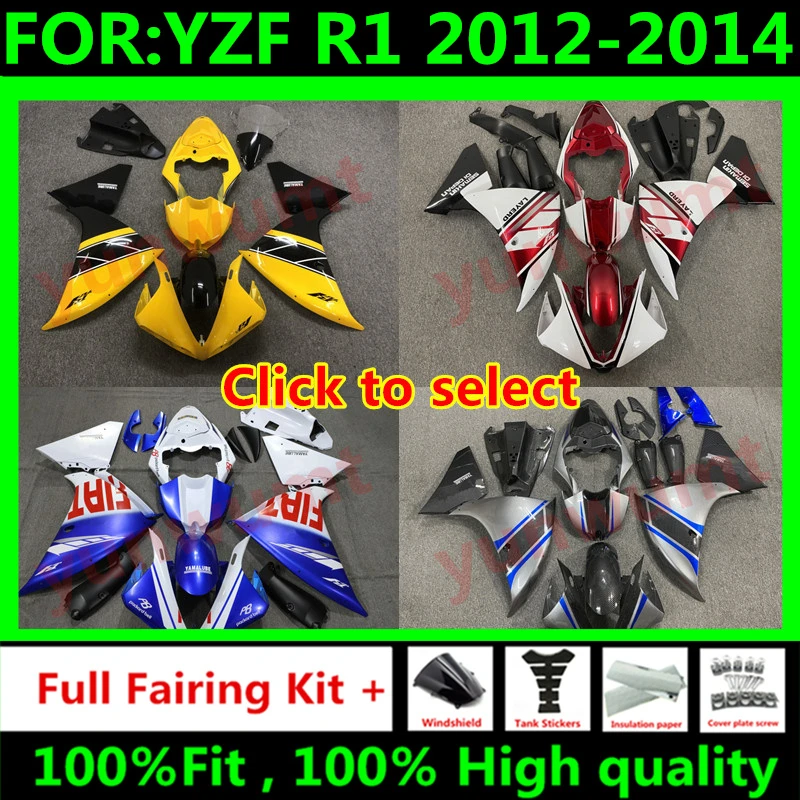 NEW ABS Motorcycle full Injection mold Fairing Kit fit For YZF R1 2012