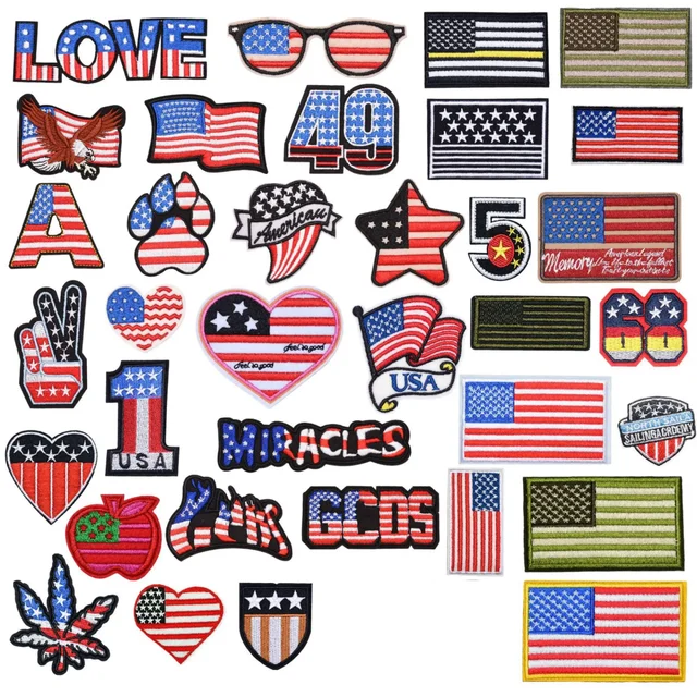 Embroidery Patches Star Spangled Cloth Appliques 1