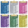 A6 Acrylic Clipboards Glitter Clipboard with Gold Clip Designed for Classroom School Doctor Office Sparkly Clipboards 1