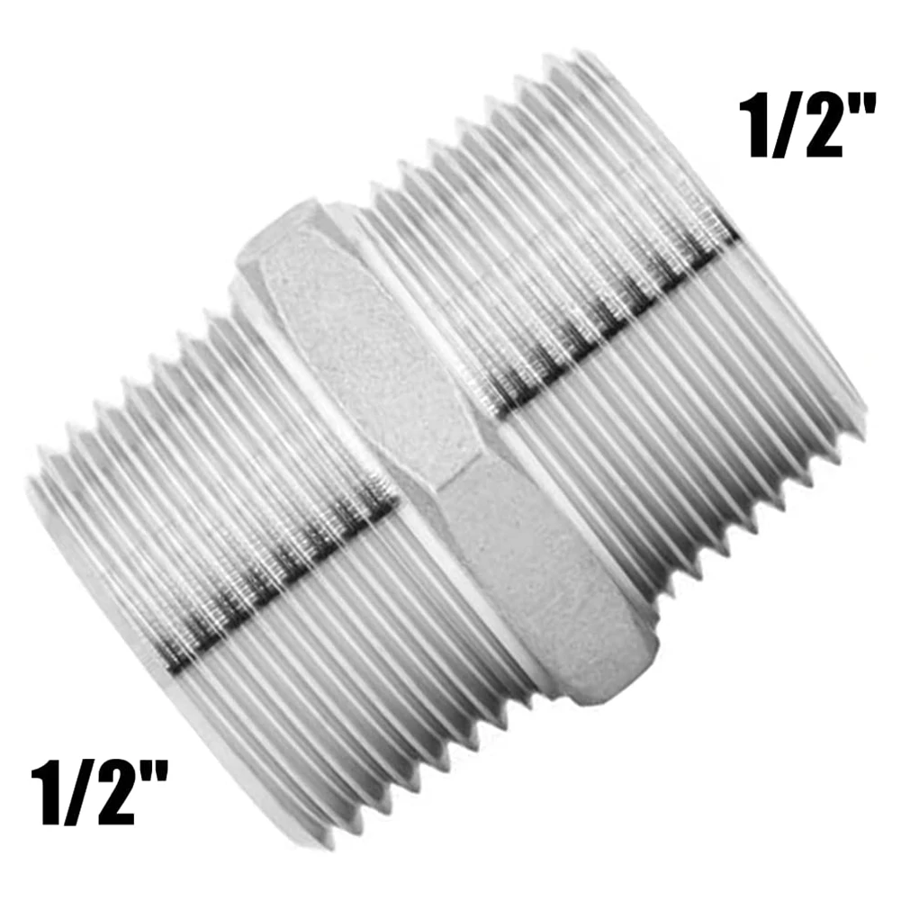 

Shower Hose Extend Shower Connector For Extra Long Hose Stainless Steel Shower Extender Universal 1/2" BSP Male To Male Adaptor