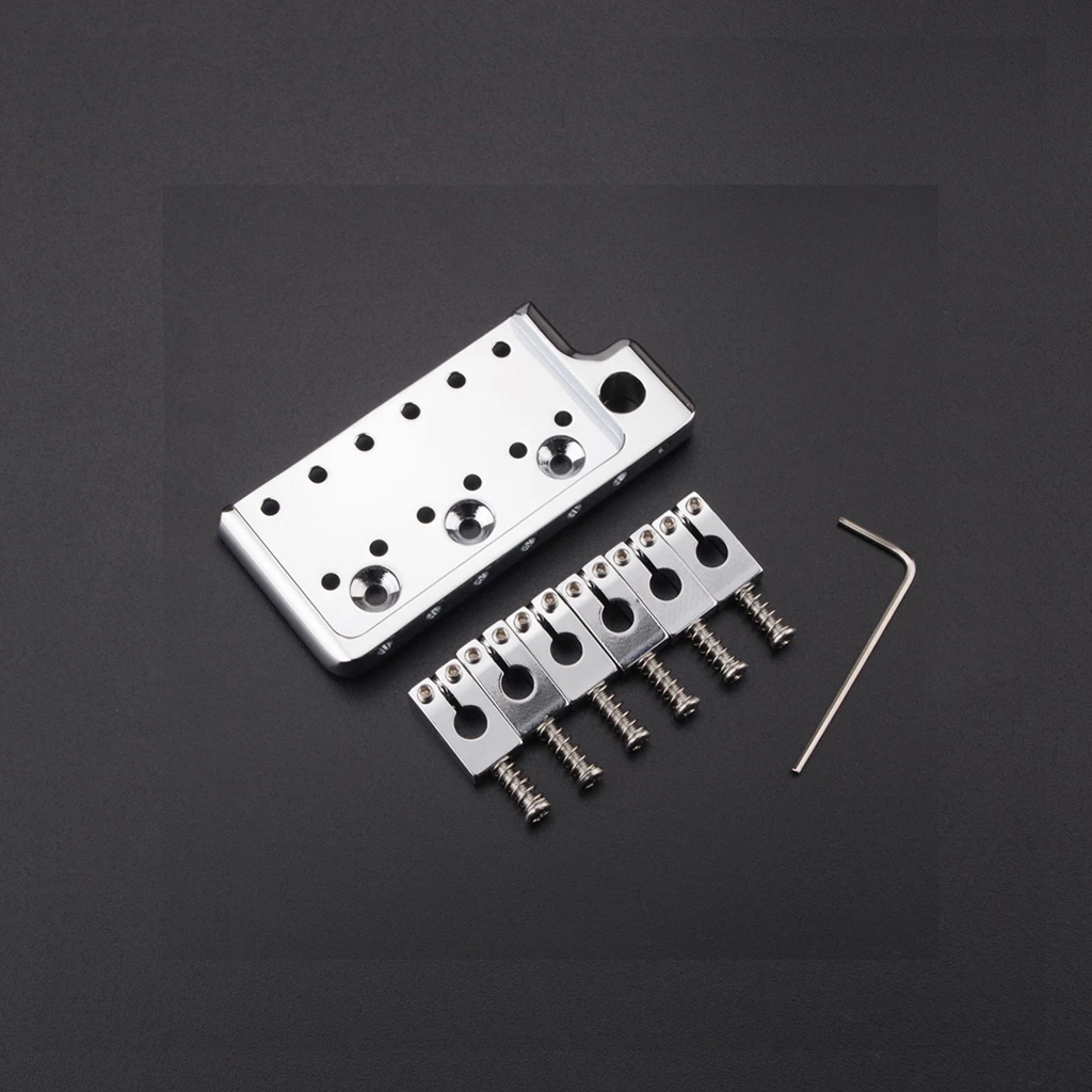 

6 String pls Tremolo Bridge Plate saddle for Fender Stratocaster Strat Electric Guitar System Parts Nickel Tremolo Bridge Plate