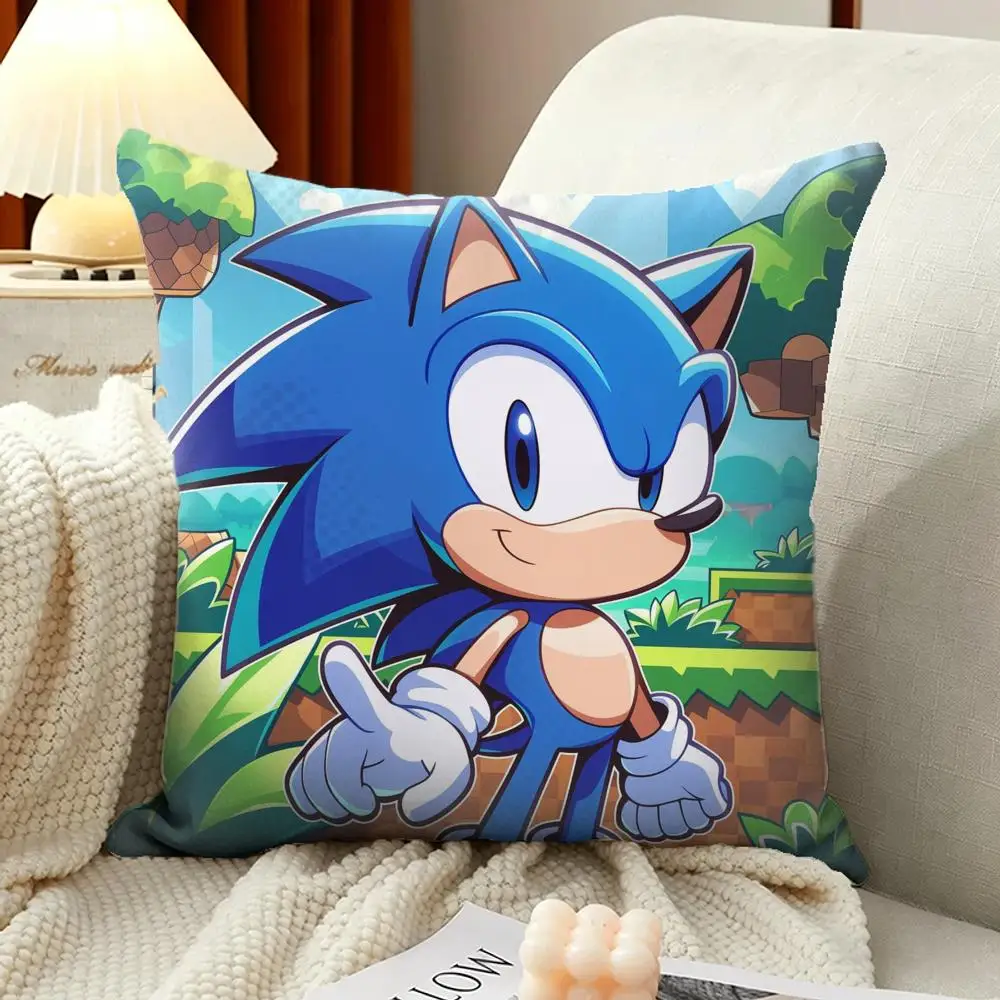 S-Sonic 쿠션 커버 편안한 쿠션 커버, 베개 커버, 소파 쿠션, 따뜻하고 독특한 홈 데코, 베개 커버