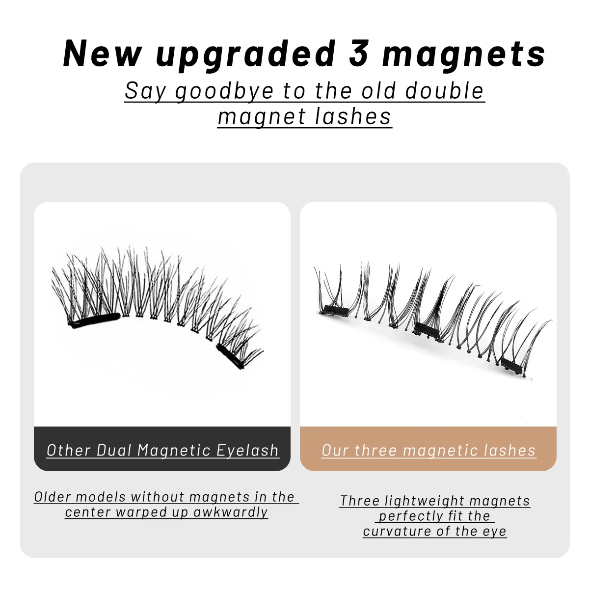 3D Natural Magnetic Eyelashes False Mink Invisible Long Magnetic Lashes Natural Thick False Eyelashes Soft for Extensi fake eyelashes