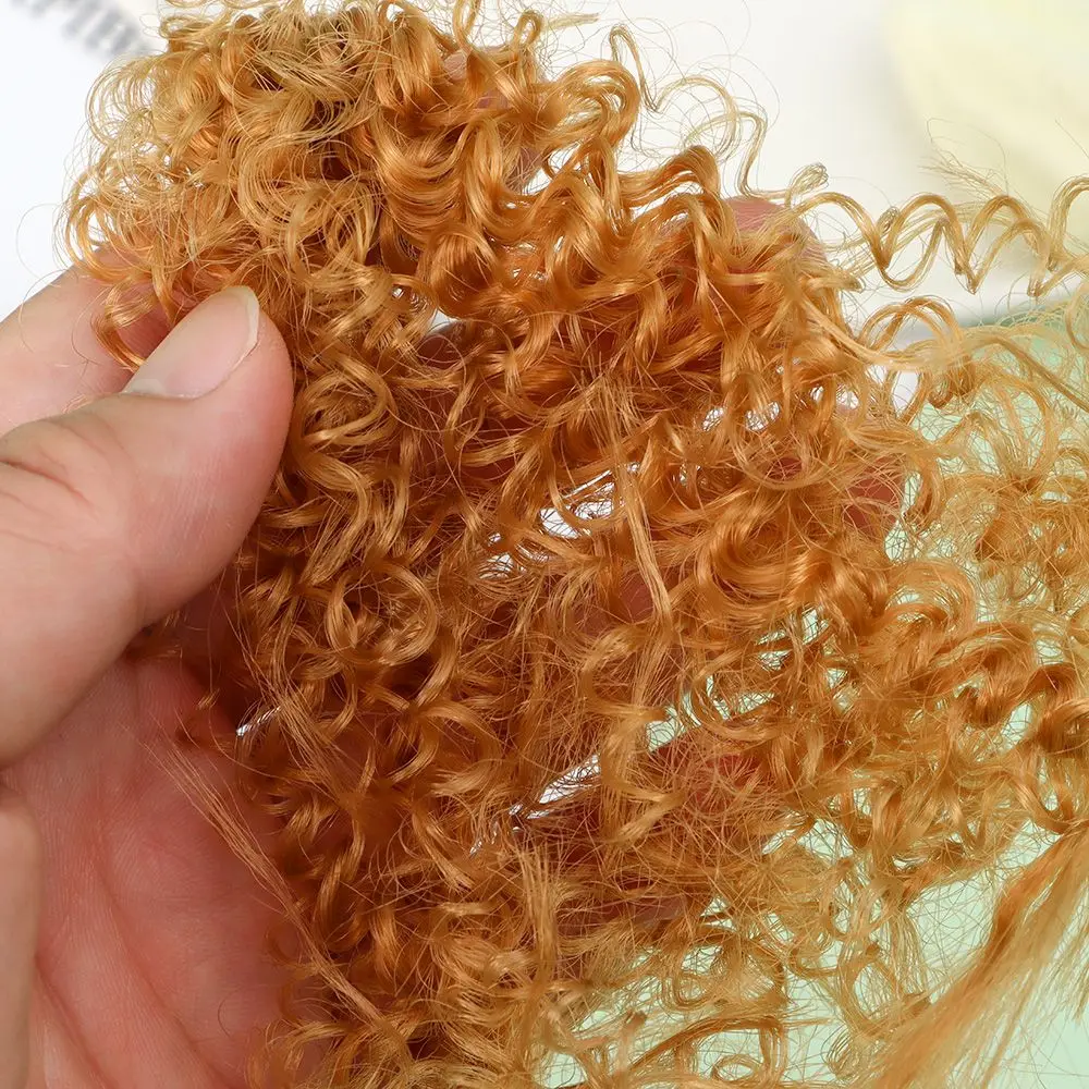 Screw Curly Hair Accessories for Dolls BJD Doll Wig High-Temperature Material Resistant Fiber Hair Wefts Hair Wig