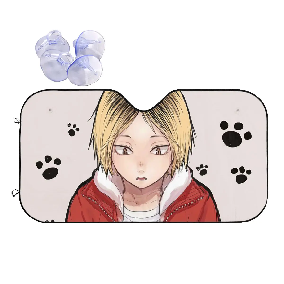

Kenma Kozume Windshield Sunshade Haikyuu Japanese Anime Universal Car Front Windshield 70x130cm Car Sunshade Car-covers