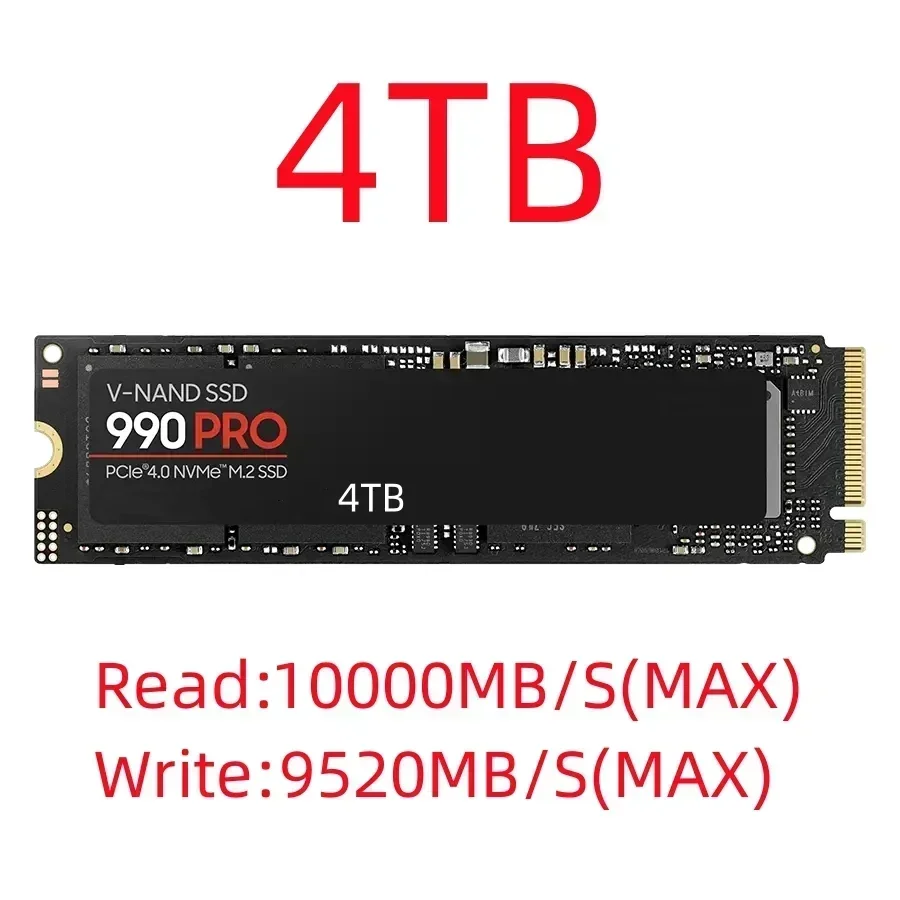  귣 990PRO SSD M2 2280 PCIe 4.0 NVME б 10000 MB/S ָ Ʈ ϵ ũ,  ܼ, Ʈ, PC, PS5 , 1TB, 2TB, 4TB