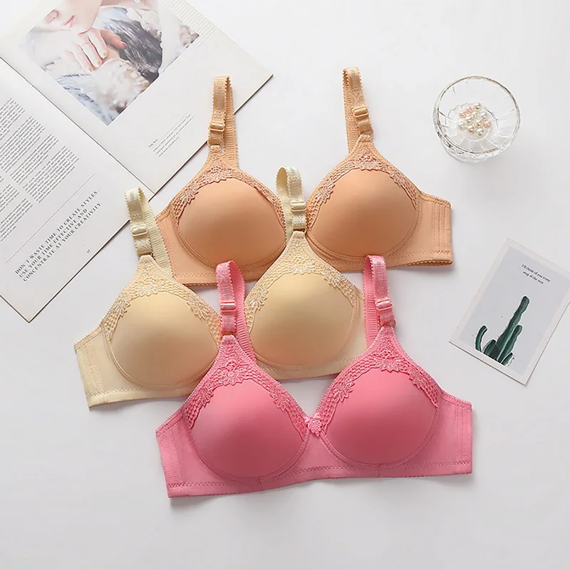 Women Wireless Push Up Bra Women Underwear Simple Brassiere Lady Sexy Lingerie Underwear Wire Free Bralette Thin AB Cup underwire bra