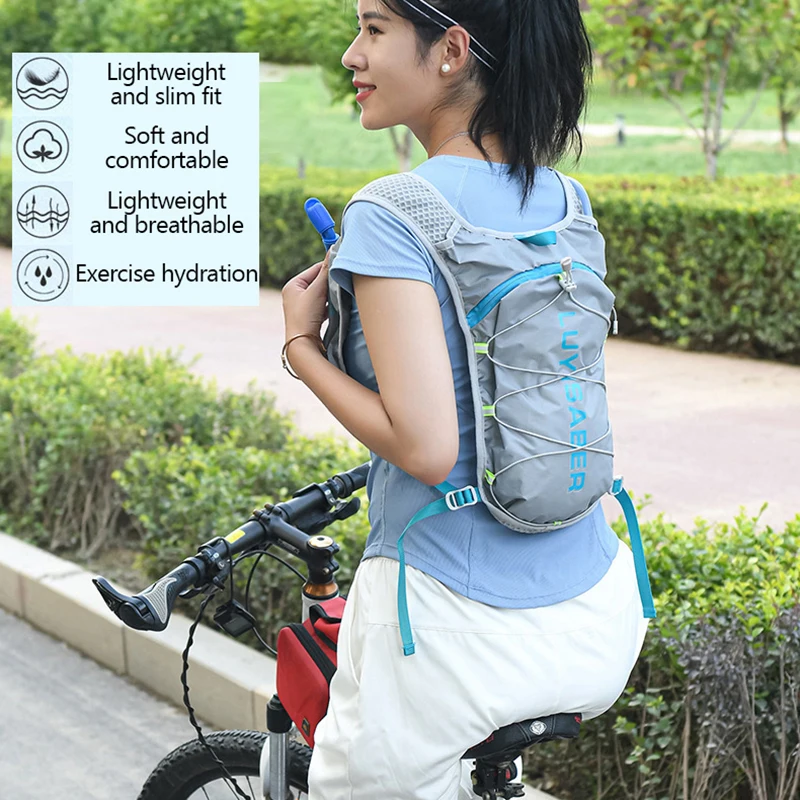 Bicycle Backpack Reflective Hydrating Vest Backpack For Men And Women Running Cycling Hiking Marathon Outdoor Sports Water Bag 2