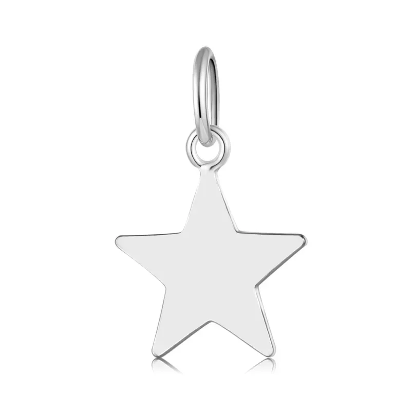 5Pcs Real 925 Sterling Silver Mini Star Charm Pendant