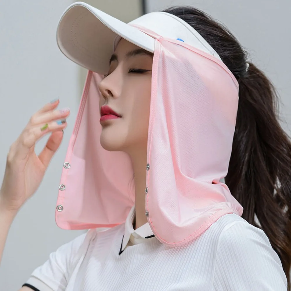 UPF50+ Anti-UV Ice Silk Sunscreen Mask Skin Friendly Outdoor Sports Face Cover Scarf Breathable Scarves Mask Veil