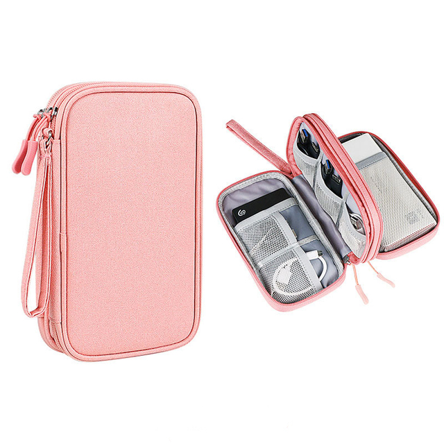 Organizer Bag Travel Bag Organizer Data Wire Headphone Case Power Bank Storage Bag Waterproof Multi-Function Portable