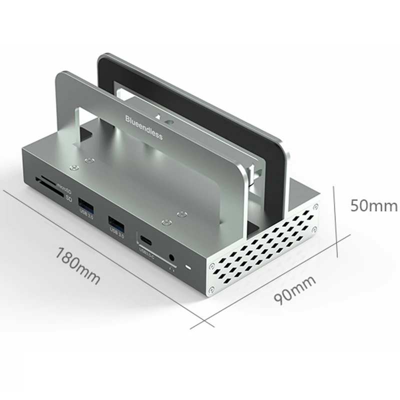 Multifuncional Usb Hub Docking Station Adaptador com Compatível Hdmi Usb 3.0 2.0 Rj45 sd Slot para Leitor de Cartão tf Áudio de 35 mm 11 em 1 - Imagem 6