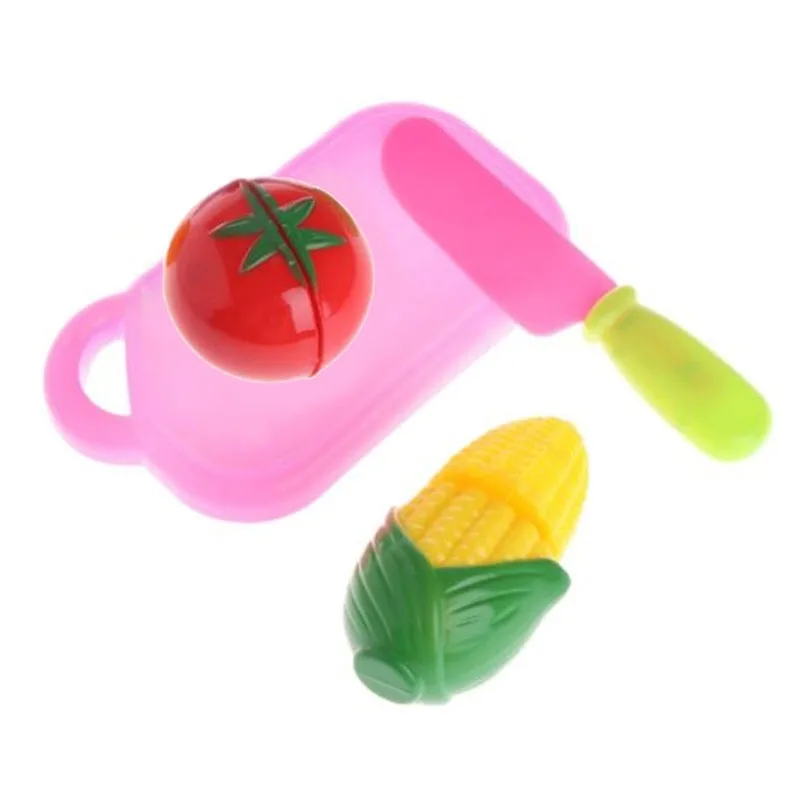 Kitchen Toys Children's Play House Toy Cut Fruit Plastic Vegetables Kitchen Baby Game Kids Toys Pretend Playset Educational Infant Toys
