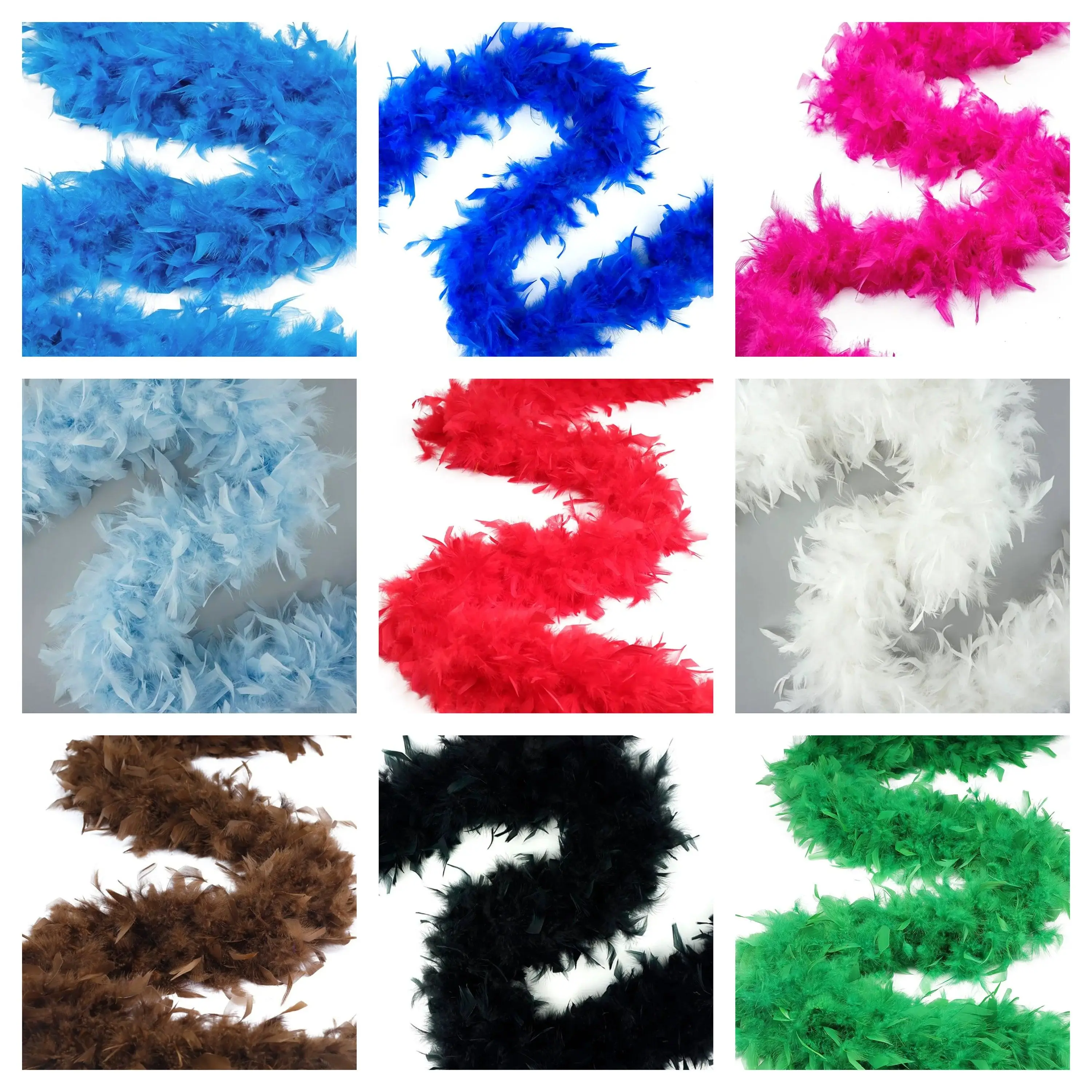 Craft Feathers 2M Turkey Marabou Feathers Boa 38g-90g Dress Shawl DIY Craft Wedding Scarf Decor Sewing Costume Trims Accessories