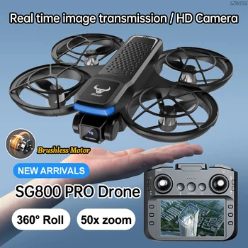 Motore brushless FPV con fotocamera 2026 SG800 Pro Mini Drone 8K con flusso ottico schermo 360 °   Flip giocattoli professionali per quadricotteri RC