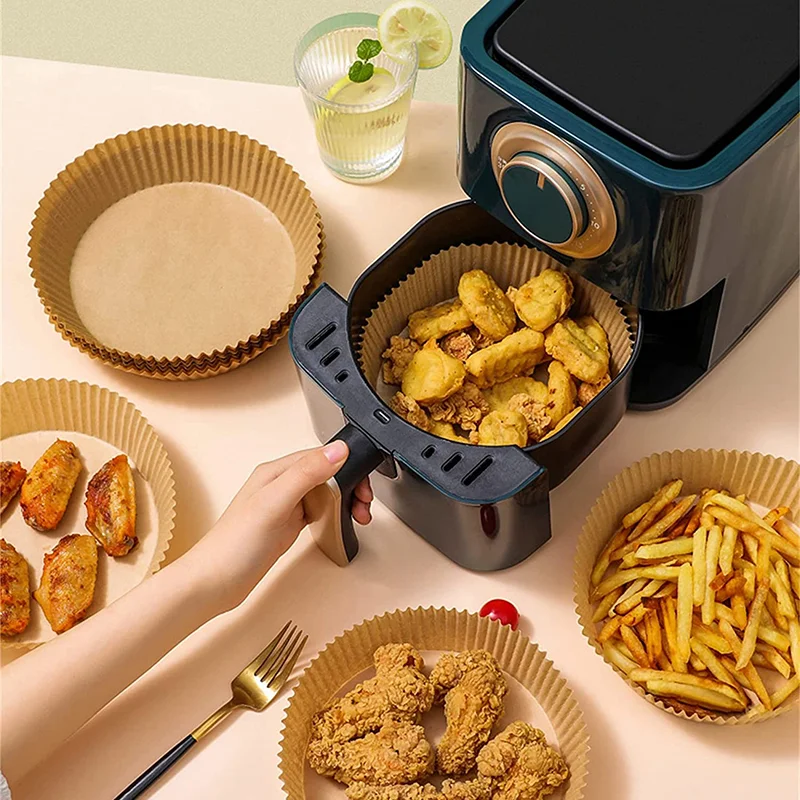 Air Fryer Paper Disposable Air Fryer Liners Air Fryer Accessories Air Fryer Liners Oven Liner 100Pc Air Fryer Special Paper Air Fryer Disposable Paper Liner Non Stick Oven Mat Kitchen Pan Pad