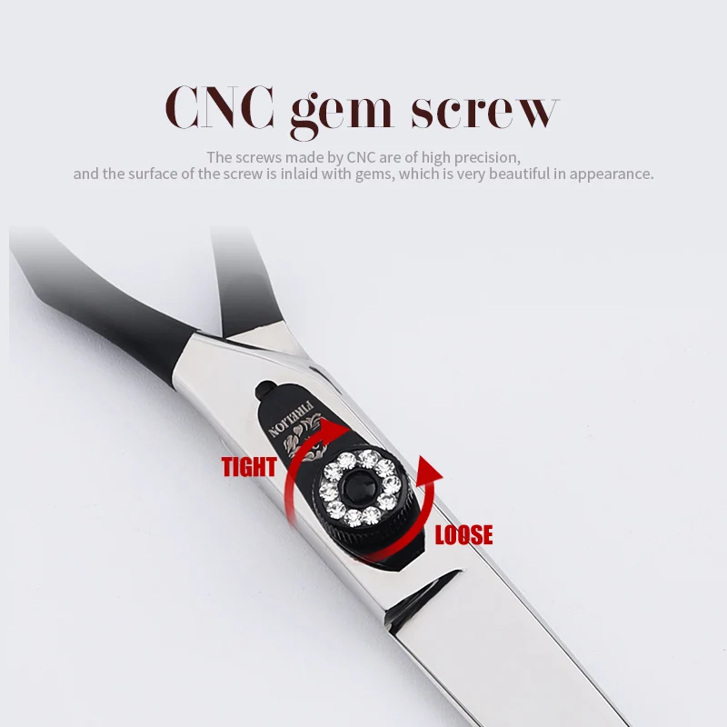 Dog Grooming Scissors FIRELION 7.0/7.5 Inch 440c Steel Professional Dog Cutting Thinning Curved Scissors Animals Pet Grooming Scissors for Dogs