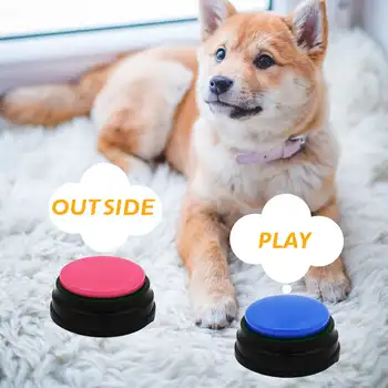 Voice Recording Button Pet Toys Dog Buttons For Communication Pet Training Buzzer Recordable Talking Button Intelligence.jpg