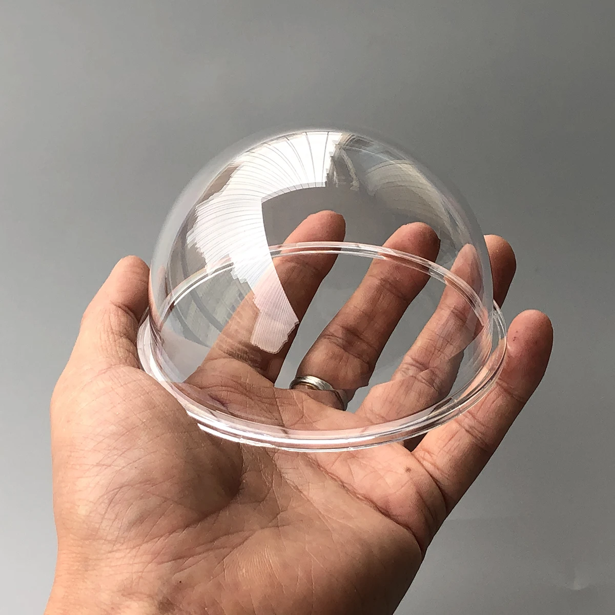 3.6 Inch Acrylic Indoor/Outdoor CCTV Replacement Clear Camera Mini Dome Housing Cover Size 98.8x59.4mm