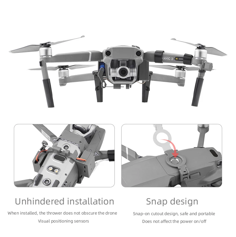 Description Picture 6 of itemBRDRC Thrower System For DJI Mavic 2 Pro/DJI Mavic 2 Zoom Fishing Bait Wedding Ring Gift Deliver Life Rescue Thrower Accessories