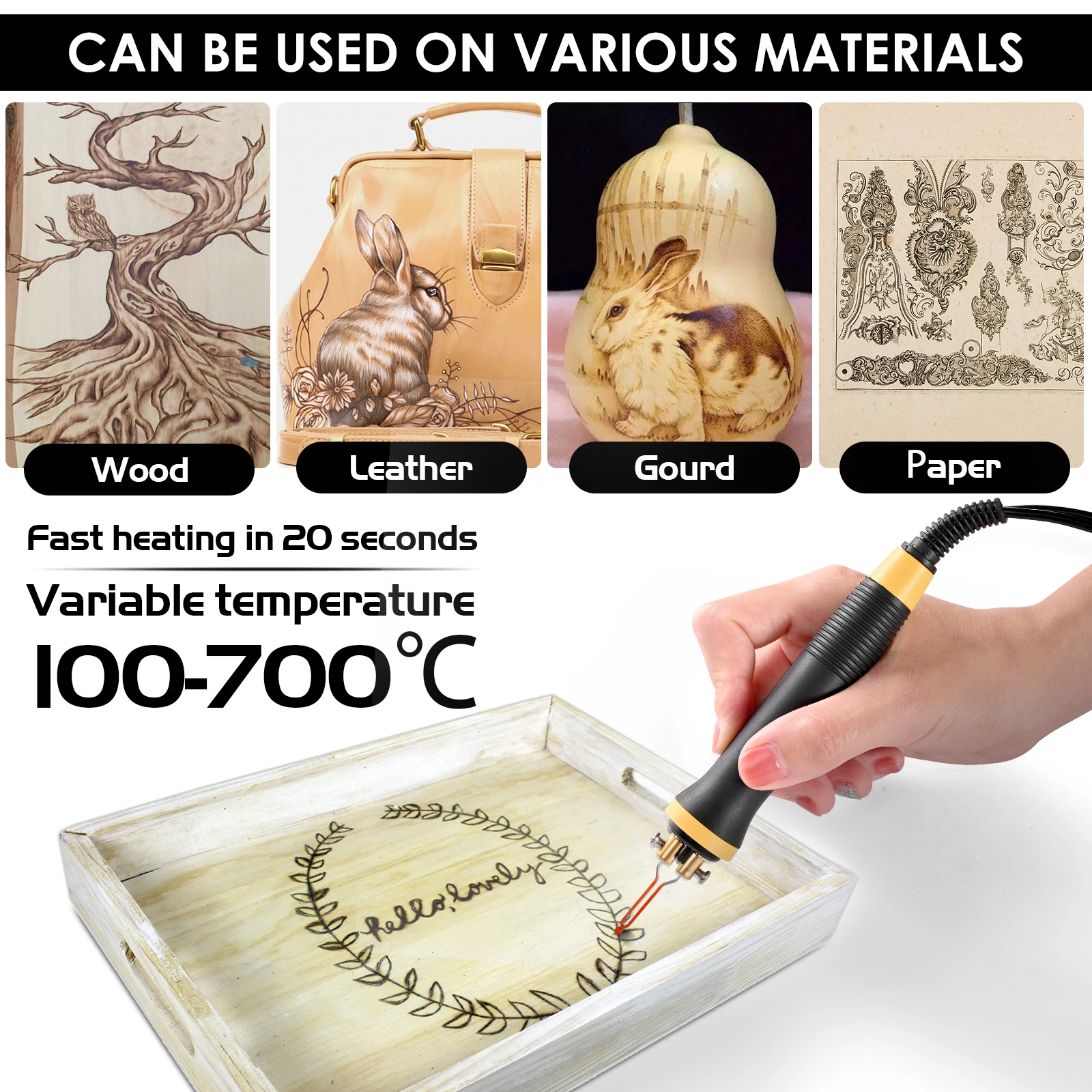 Pyrography Wood-Burning Kit for Adults, Wood-Burning Pen