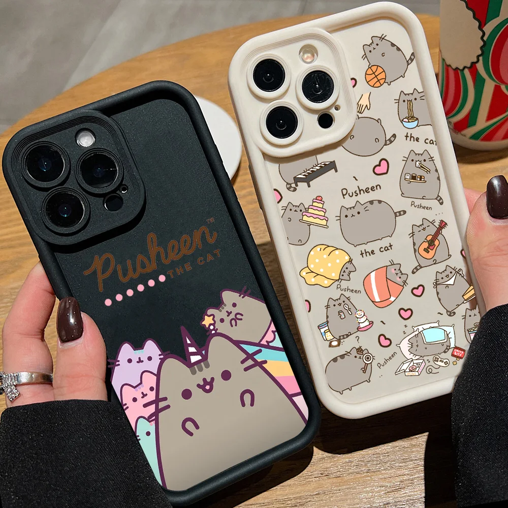 Charming Pusheen Cat-Themed Phone Case