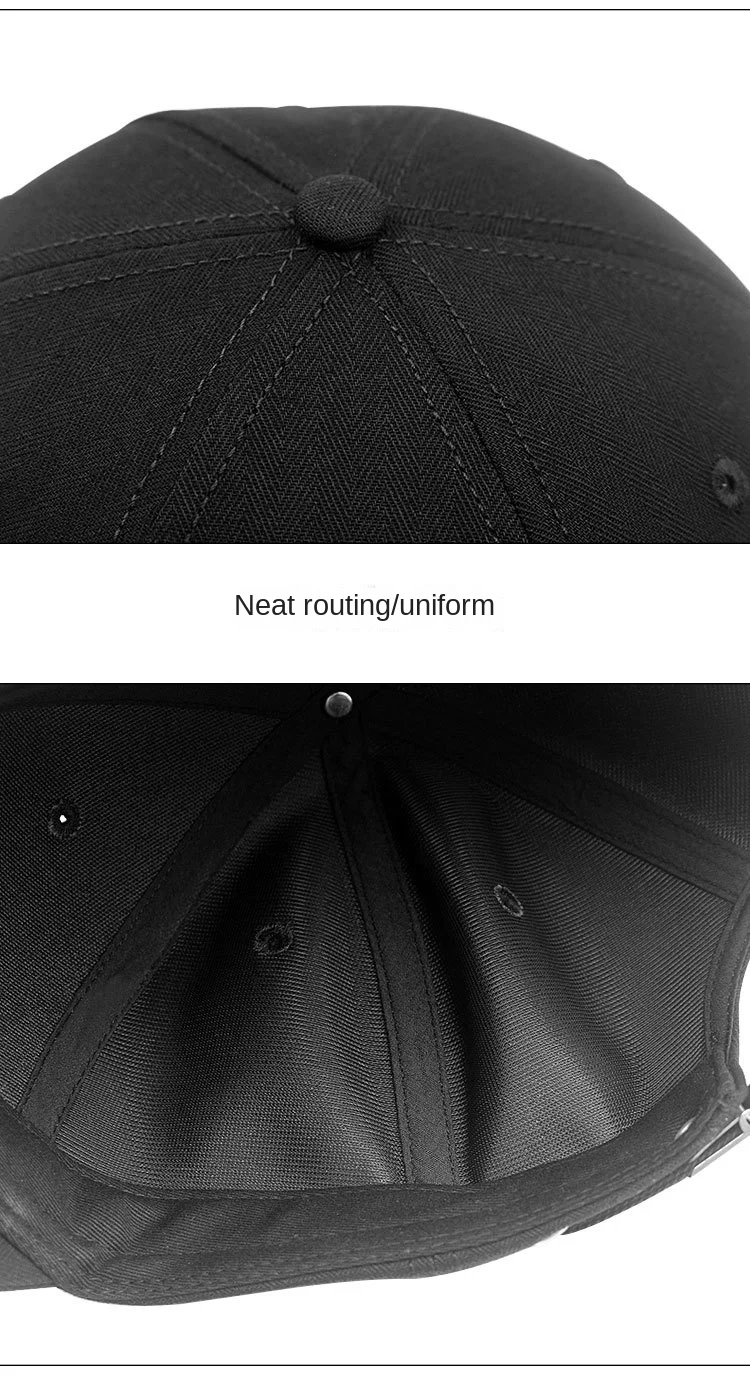 Kurze Krempe plus Größe Big Head Baseball Cap großer Knochen Mann Frauen übergroße Snapback Sonnen hüte 55-60cm 61-65cm – Detail 8