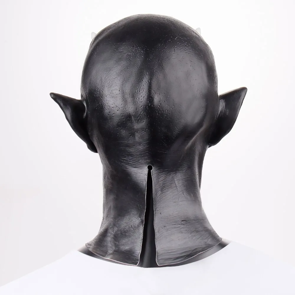 Masque Démon à Cornes en Latex – Masque d'Horreur Intégral – photo 5