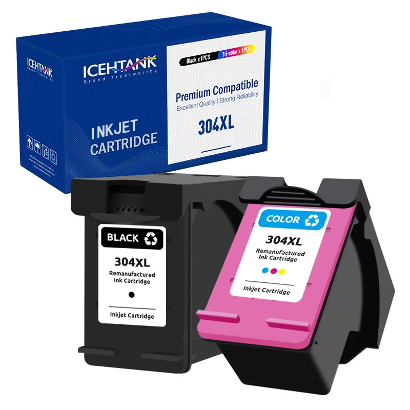 Icehtank 304Xl Sostituzione Per Hp 304 Xl Per Cartuccia Di Inchiostro Hp304 Per Stampanti Hp Deskjet 2600 2620 2630 2632 3700 3720 3721 3723