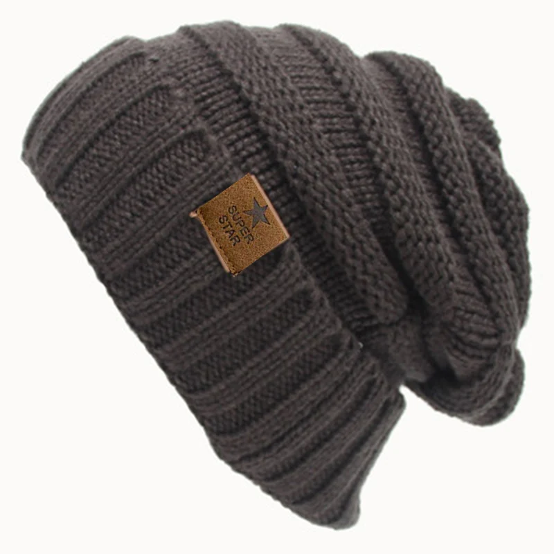 Merk superster caps dame warme winter voor dames meisjes gebreide muts dikke dames Skullies mutsen_voghion.com