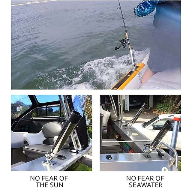 Adjustable Fishing Rod Holder For Boat,Stainless Steel Fishing Rod Holder  Deck Mount For Marine Boat Yacht