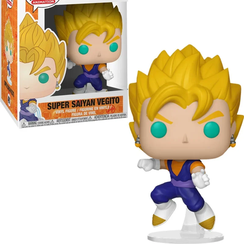 Funko Pop Animation Super Saiyan Vegito Pop Vinyl Action Figure Dolls Toys Super Saiyan Vegito #491 Anime Figures Gift