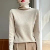 ZYCZCXX Autumn and Winter Turtleneck Sweater Women 100% Merino Wool Sweater Basic Knit Top 2024 New Women's Thermal Pullover - Image 5