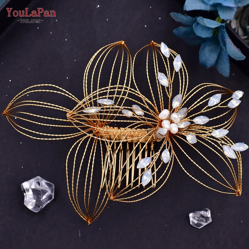 Bridal Hair Accessories Handmade Flower Bridal Comb Woman Headwear Wedding Hair Ornaments