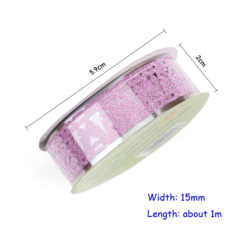 Kawaii DIY Handmade Photo Album Decorated Lace Tape Aesthetic Stationery Scrapbooking Diary Decoration Washi Tapes 2 Rolls