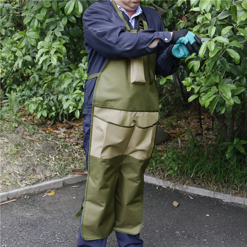 Oxford Apron for Gardening Work Multiple Pockets for Small Tools Pruning Branches Picking