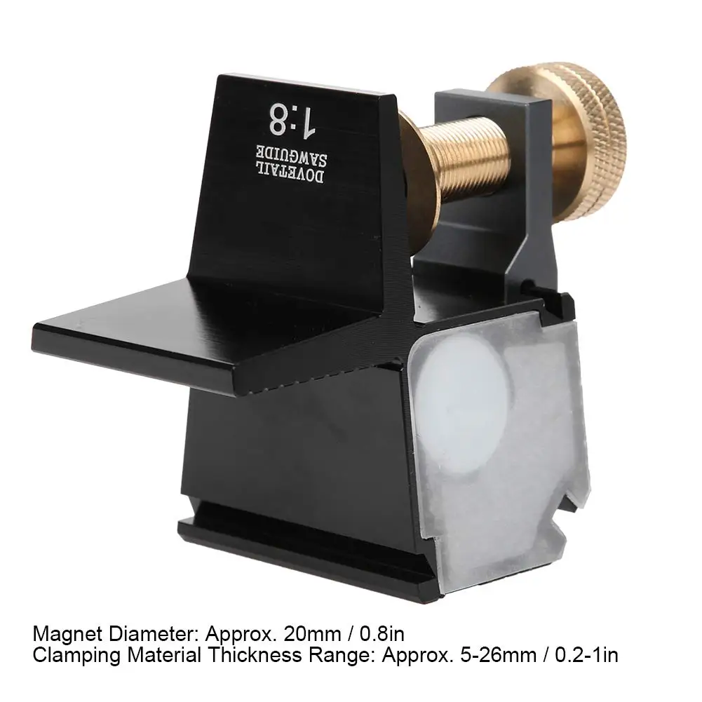 

Aluminum Alloy 1:4 1:6 1:7 1:8 90° Dovetail Saw Guide Magnetic Joinery Cutting Guide Angle Saw Guide Woodworking Tool