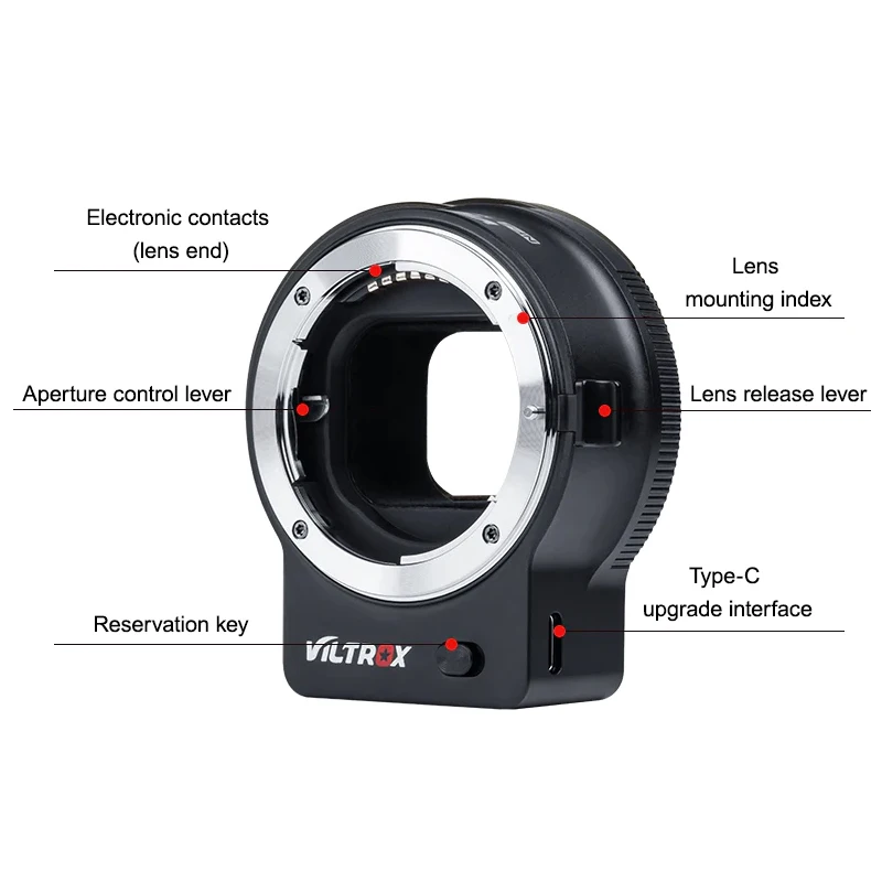 VILTROX NF-Z NIKKOR F Lens Nikon Z Camera Mount Adapter Autofocus Full Frame Lens Adapter Nikon Z6 II Z7 Z9 Z50 Z30 ZFC lens adapter