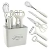 New Xiaomi Youpin Kitchen 6-piece Set of Peeling Knife Fruit Melon Planer Auxiliary Food Tool Combination Set with Storage Seat 1
