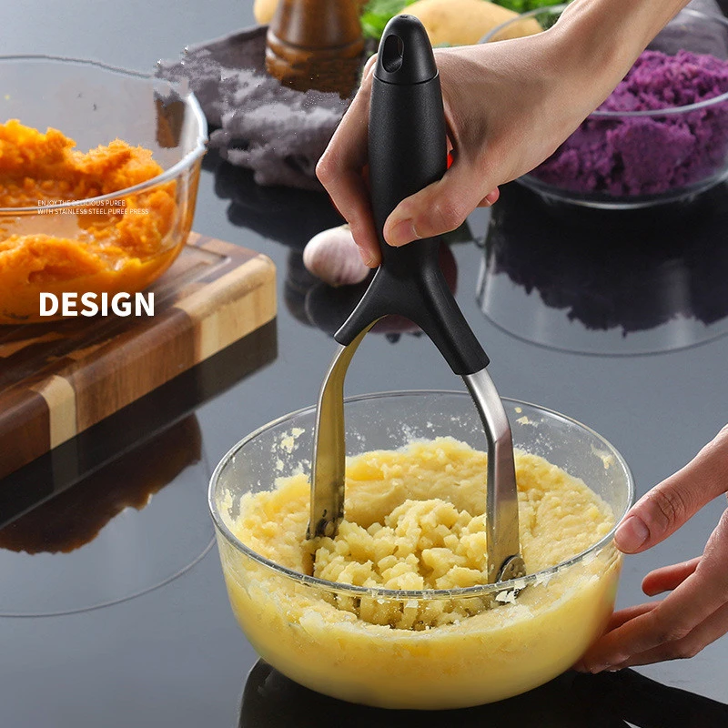 Schiacciapatate Pressato In Acciaio Inox Ricer Puree Juice Maker Pusher Di Patate Smooth Purè Di Patate Crusher Kitchen Tool
