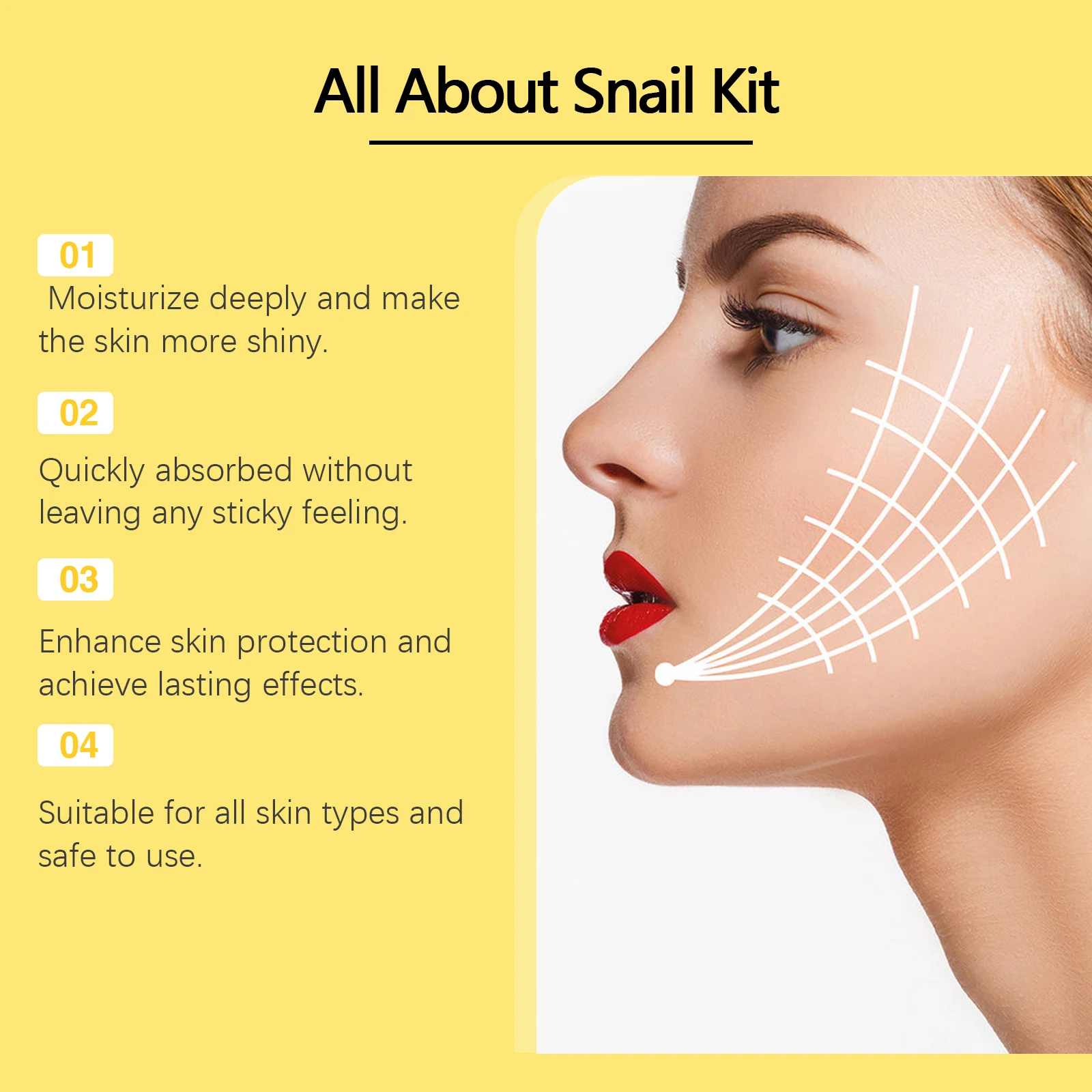 Snail Mucin Skin Care Set Fade Fine Lines Repair Tighten Firming Moisturizing Smooth Glow Brightening Facial Essence Gift Box
