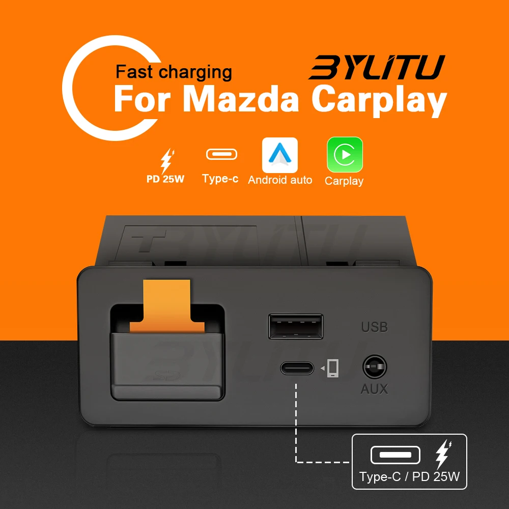 PD25WFastChargeTypecInterfaceWiredCarPlayAndroidCarAdapter
