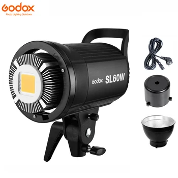 Godox LED 비디오 라이트 SL-60W SL60W 5600K 화이트 버전 비디오 라이트, 스튜디오 비디오 녹화용 연속 라이트 보웬스 마운트