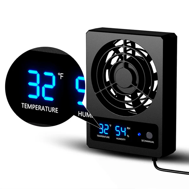 Reptiles Amphibians Fan with Automatic Switch Available Humidity Settings Fan Dehumidifier For Temperature Control Pets Products 6